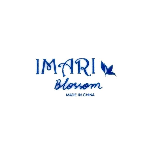 Imari Blossom China Retired Blue White Floral Butterfly 9" Serving Bowl-Rare! - Picture 8 of 8